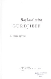 Cover of Boyhood with Gurdjieff by Fritz Peters