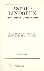 Cover of Astrid Lindgren by Johanna Hurwitz