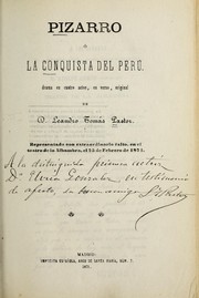 Front cover of Pizarro, o, La conquista del Peru by Leandro Toma s Pastor