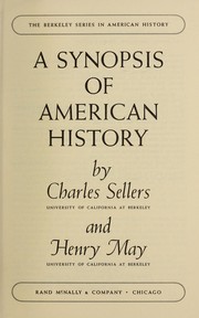 Cover of A synopsis of American history by Charles Grier Sellers