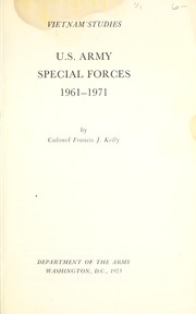 Front cover of U.S. Army Special Forces, 1961-1971 by Kelly, Francis J.