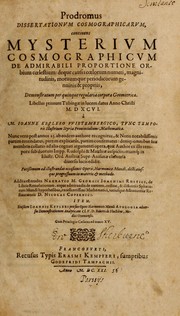 Front cover of Prodromus dissertationvm cosmographicarvm by Johannes Kepler