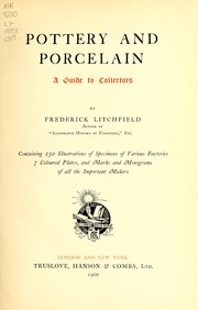 Cover of Pottery and porcelain by Frederick Litchfield