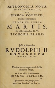 Front cover of Astronomia nova aitiologetos by Johannes Kepler