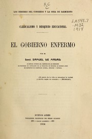 Front cover of El gobierno enfermo by Samuel de Madrid