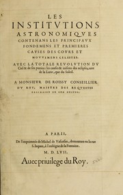 Front cover of Les institutions astronomiques by Jean Pierre de Mesmes