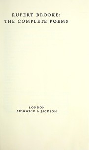 Cover of The complete poems by Brooke, Rupert