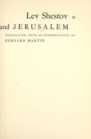 Cover of Afiny i Ierusalim by Lev Shestov