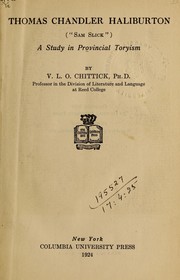 Front cover of Thomas Chandler Haliburton ("Sam Slick") by Victor Lovitt Oakes Chittick