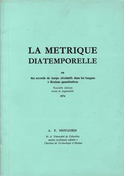 Front cover of La métrique diatemporelle by Fereydoon Motamed