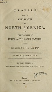 Cover of Travels through the states of North America by Isaac Weld