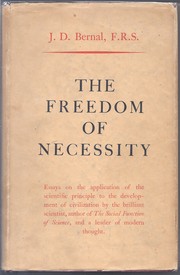 Front cover of The freedom of necessity by J. D. Bernal