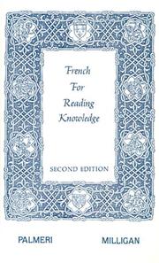 Cover of French for Reading Knowledge by Joseph Palmeri