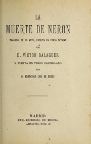 Front cover of La muerte de Nero n by Vi ctor Balaguer