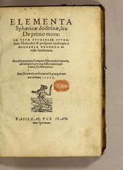 Cover of Elementa sphæricæ doctrinæ, seu De primo motu by Michael Neander