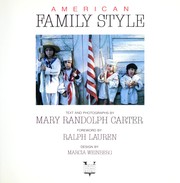 Front cover of American Family Style by Mary Randolph Carter