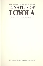 Front cover of Ignatius of Loyola by Meissner, W. W.