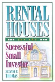 Front cover of Rental Houses for the Successful Small Investor by Suzanne P. Thomas