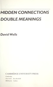 Front cover of Hidden connections, double meanings by David G. Wells
