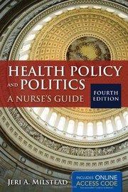 Cover of Health policy and politics by Jeri A. Milstead