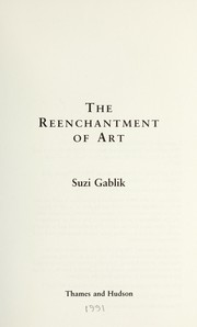 Front cover of The reenchantment of art by Suzi Gablik