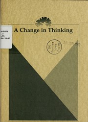 Front cover of A change in thinking by Northeastern Forest Experiment Station (Radnor, Pa.)