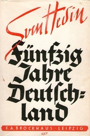 Front cover of Fünfzig Jahre Deutschland by Sven Hedin