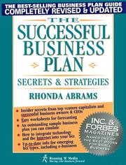 Cover of The successful business plan by Rhonda Abrams