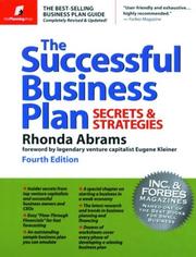 Cover of The Successful Business Plan by Rhonda Abrams