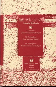Front cover of La psicosfera ¿Necesitamos una nueva Ecología? by Antonio Machado Carrillo