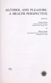 Cover of Alcohol and pleasure by Stanton Peele
