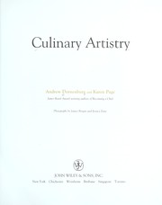 Front cover of Culinary Artistry by Andrew Dornenburg