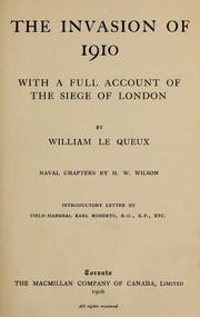 Cover of The invasion by William Le Queux