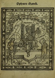 Cover of Sphaera mundi by Joannes de Sacro Bosco