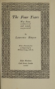 Cover of The four years by Laurence Binyon