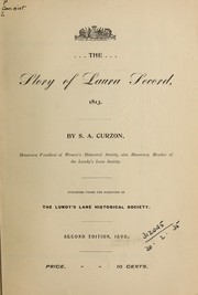 Front cover of The story of Laura Secord, 1813 by Sarah Anne Curzon