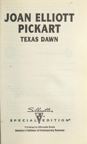 Front cover of Texas Dawn (Family Men) by Joan Elliott Pickart