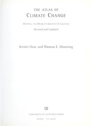 Front cover of The atlas of climate change by Kirstin Dow