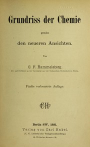 Front cover of Grundriss der Chemie gema ss den neueren Ansichten by C. F. Rammelsberg