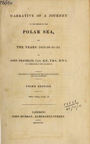 Front cover of Journey to the shores of the Polar sea, in 1819-20-21-22 by John Franklin