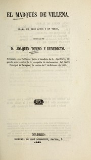 Cover of El marque s de Villena by Joaqui n Tomeo y Benedicto
