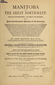 Front cover of Manitoba and the great North-West by John Macoun