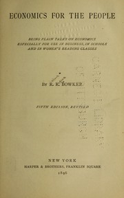 Cover of Economics for the people by R. R. Bowker