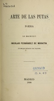 Front cover of Arte de las putas by Nicolás Fernández de Moratín