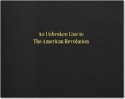 Front cover of An Unbroken Line to the American Revolutionary War and the United States Civil War by Thomas Richard Moore (1961-)
