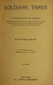 Front cover of Soldiers Three (Collected Works of Rudyard Kipling) by Rudyard Kipling