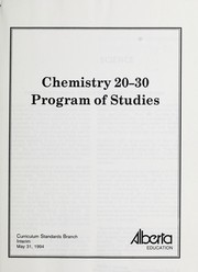 Front cover of Chemistry 20-30 by Alberta. Curriculum Standards Branch