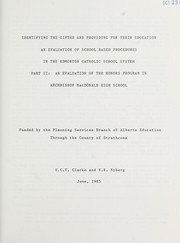 Front cover of Identifying the gifted and providing for their education by S. C. T. Clarke