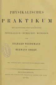 Front cover of Physikalisches Praktikum : mit besonderer Ber©ơcksichtigung der physikalisch-chemischen Methoden by Hermann Ebert