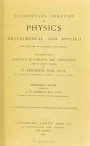 Cover of Elementary treatise on physics, experimental and applied by Adolphe Ganot